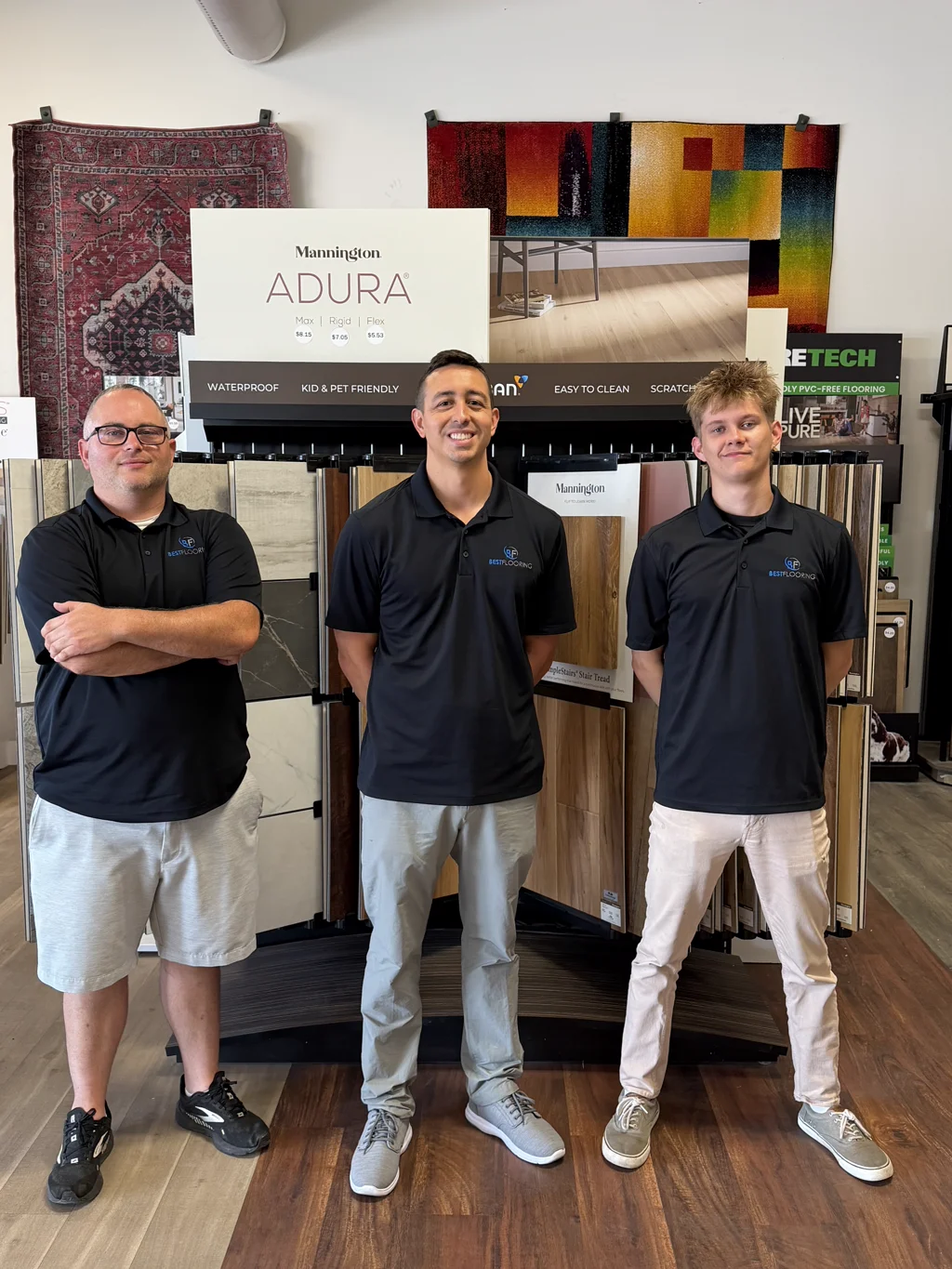Best Flooring team in the showroom